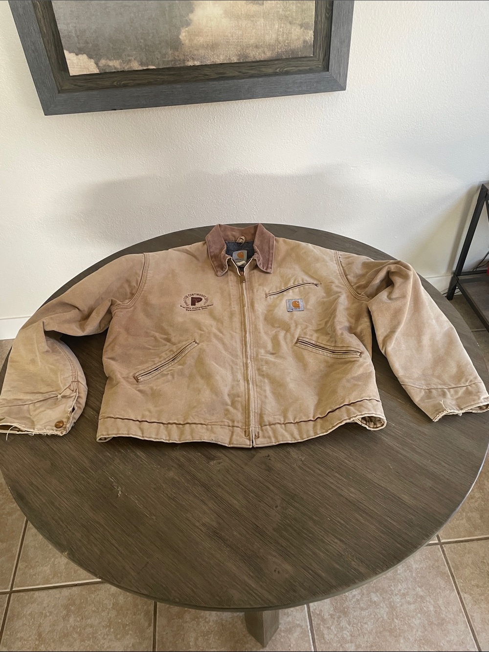 Carhartt Detroit Jacket with Brown Corduroy Collar